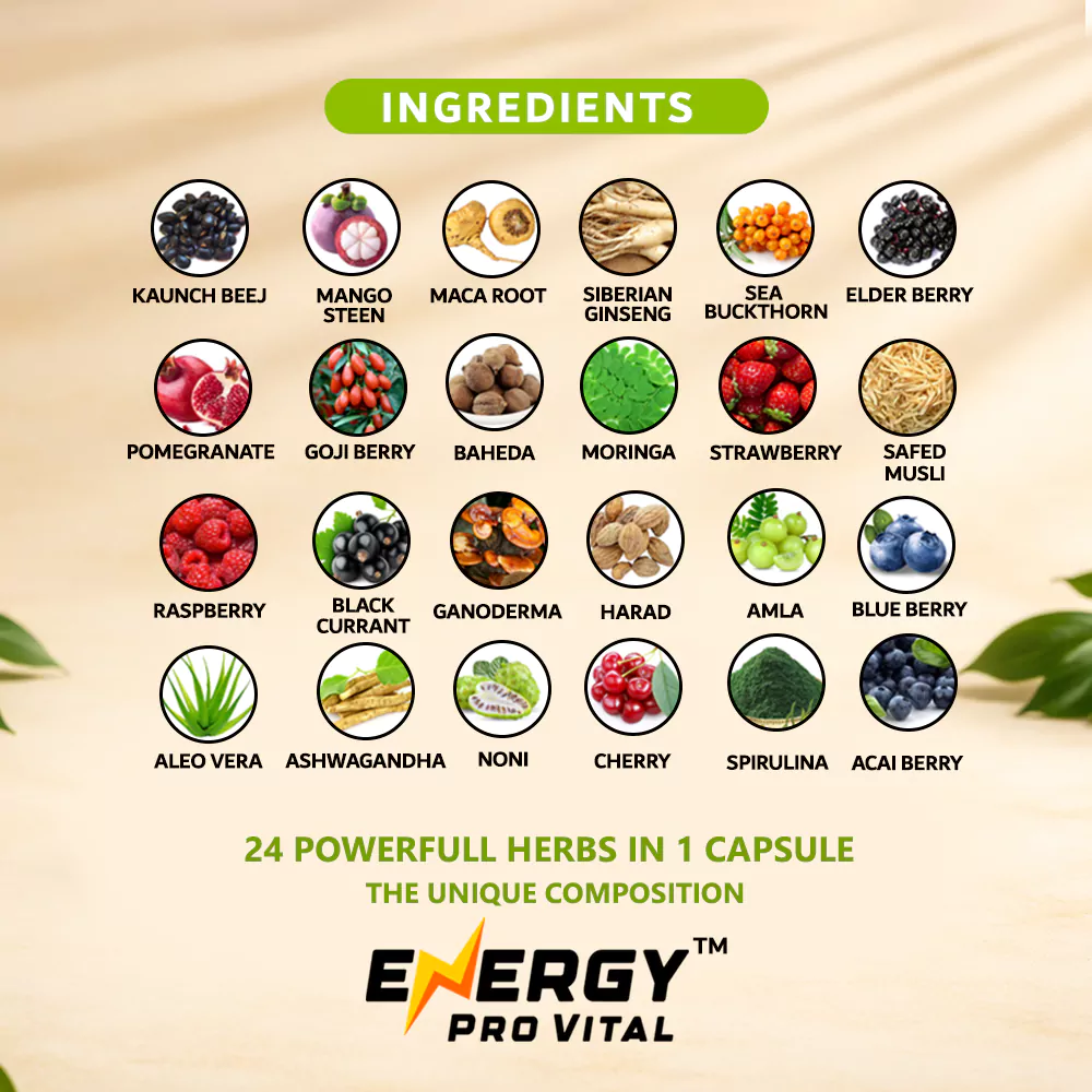Energy Pro Vital Capsules (120 Capsules)